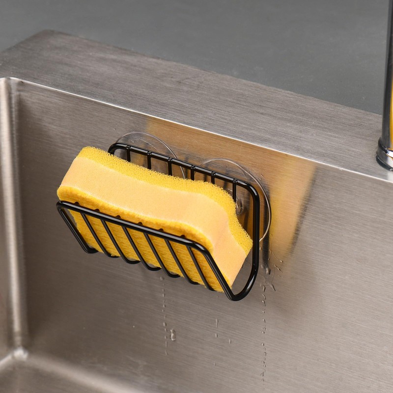 Toplife Sponge Holder for Kitchen Sink, Rust-Proof Suction Cup Sponge