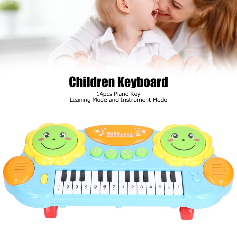 Piano Toy Electronic Keyboard Sound Light Effects Instrument for Above