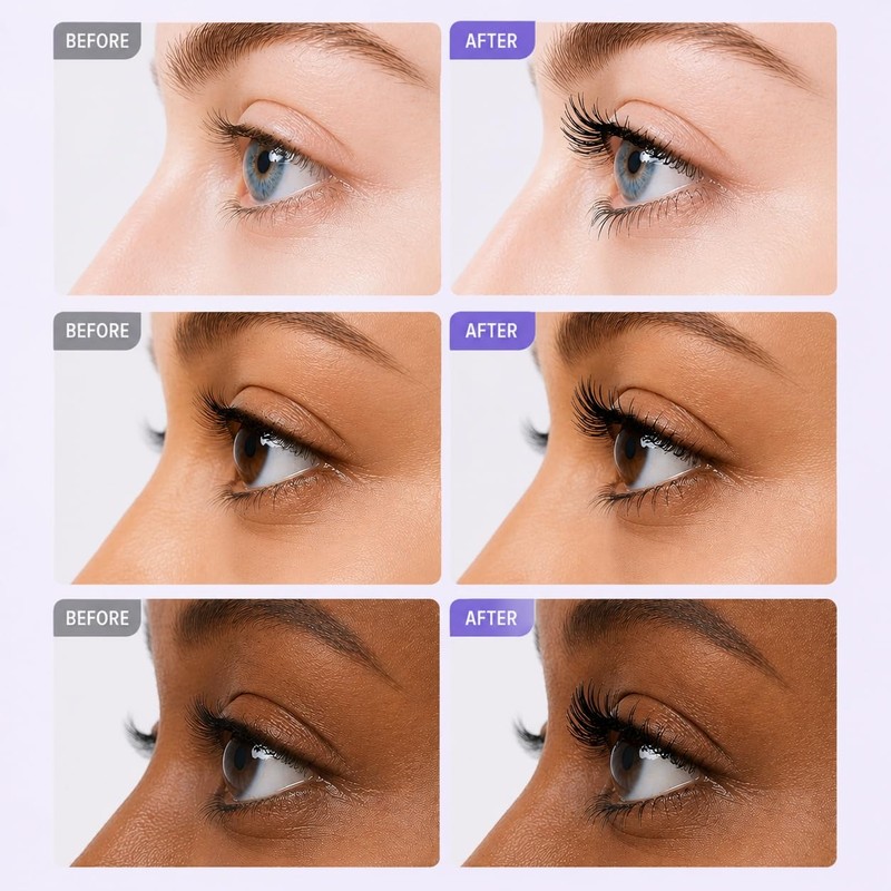 Lengthening & Curling Mascara|Tapered Cone Fiber Brush Creates Lash Extension