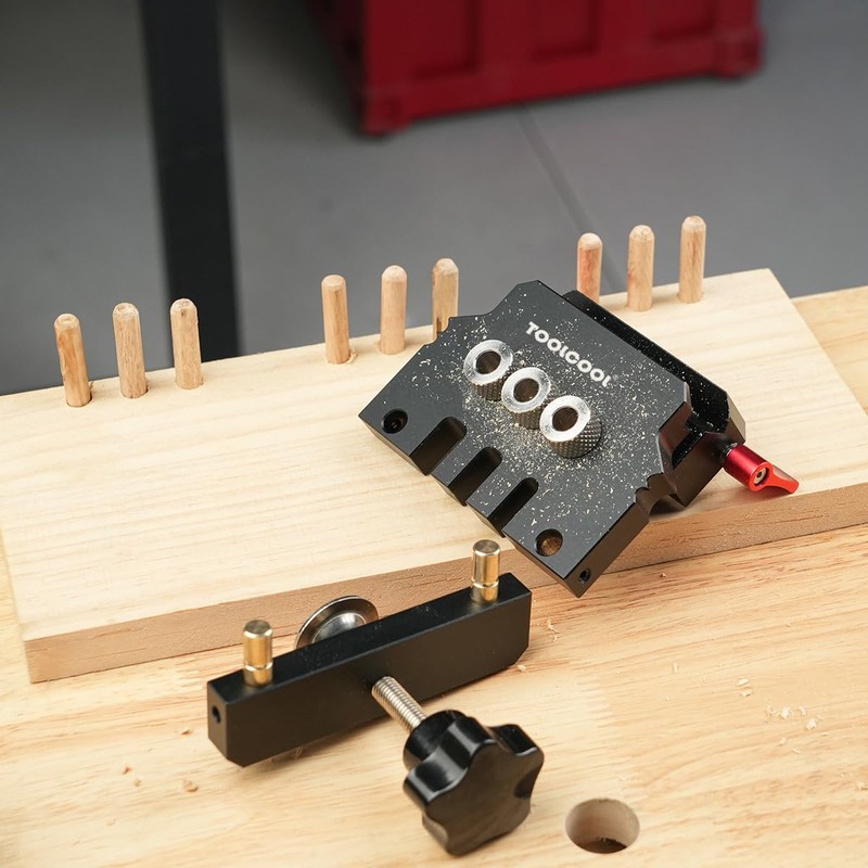 TOOLCOOL Self Centering Dowel Jig Kit Woodworking Doweling Jig Creates