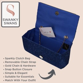 SwankySwans Women's Amy Clutch Bag, royal