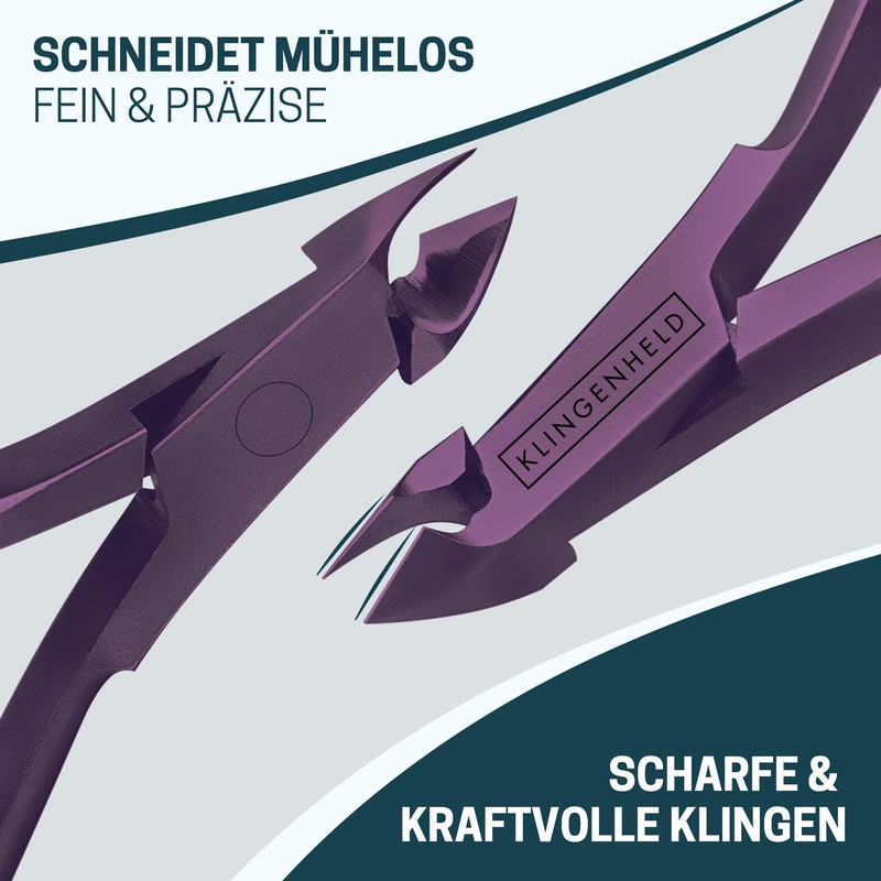 KLINGENHELD® Precise Cuticle Nippers with 1 Cuticle Pusher - Very