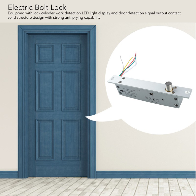 DC 12V 5 Lines Electric Bolt Lock Narrow Deadbolt Drop