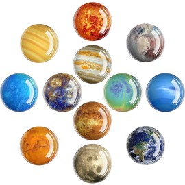 Refrigerator Magnets Decorative,12 Planet Magnets,Office MagnetsFunny Fridge Magnets,Cute Fridge Magnets,Classroom Magnets for Whiteboard,Locker Decorative Magnet,Strong Adsorption