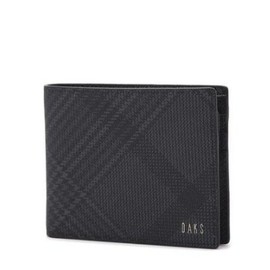 Daks (신세계센텀점)DBWA1E093BKEDINBURGH PVC 블랙 체크 가죽 반지갑 (DBW A1E093BK) EDINBURGH PVC Black Check Leather Wallet