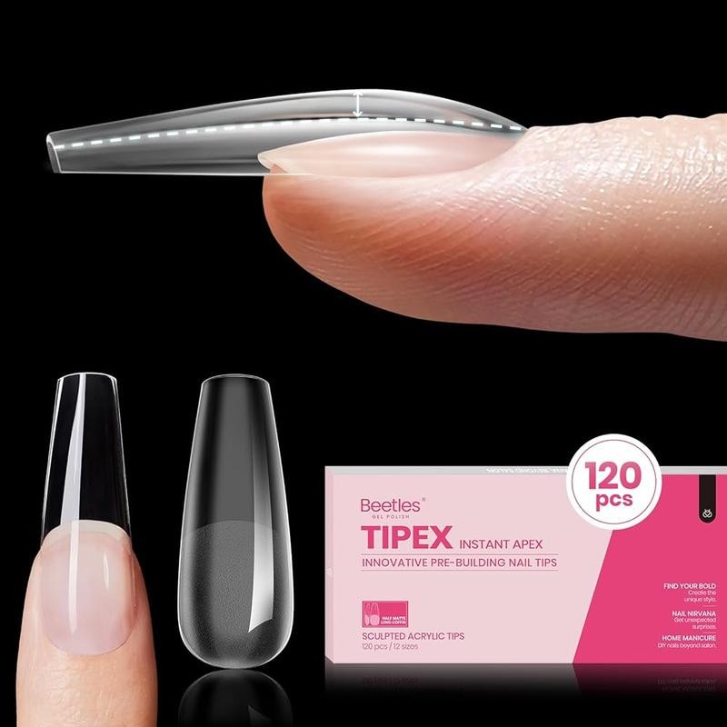 Beetles Tipex Instant Apex Nail Extension Tips Kit Almond/Coffin/Square/Oval/Stiletto/Squaoval Shape