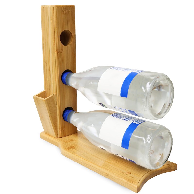 ROYALHOUSE Bamboo Wine Rack 3 Compartments (Assembly Required)