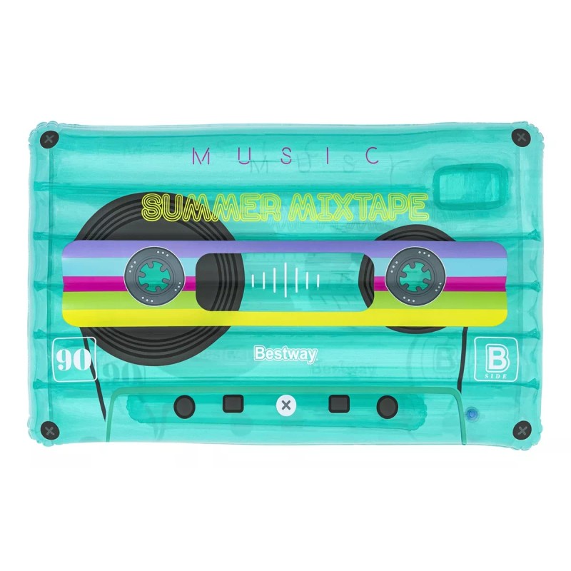 Bestway Flotador Salvavidas Colchoneta Vintage Cassette Pelota Jumbo