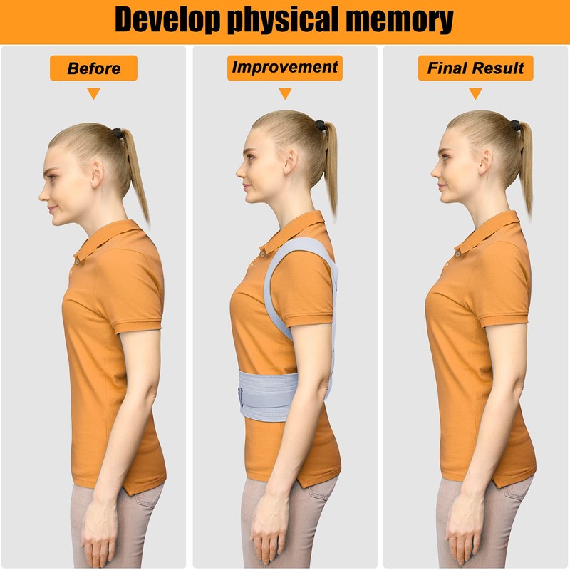 Aollop Posture Corrector Men Women - Back Brace with Breathable