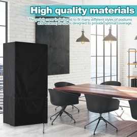 Ribbonlic Podium Protective Cover Pulpit Cover Lectern Cover, Water Resistant PVC Coated Polyester Podium Cover for Standard Size Podium Stand Teacher Easel Desk Shelf, 24.2"L x 17.7"W x 49"H (Blue)