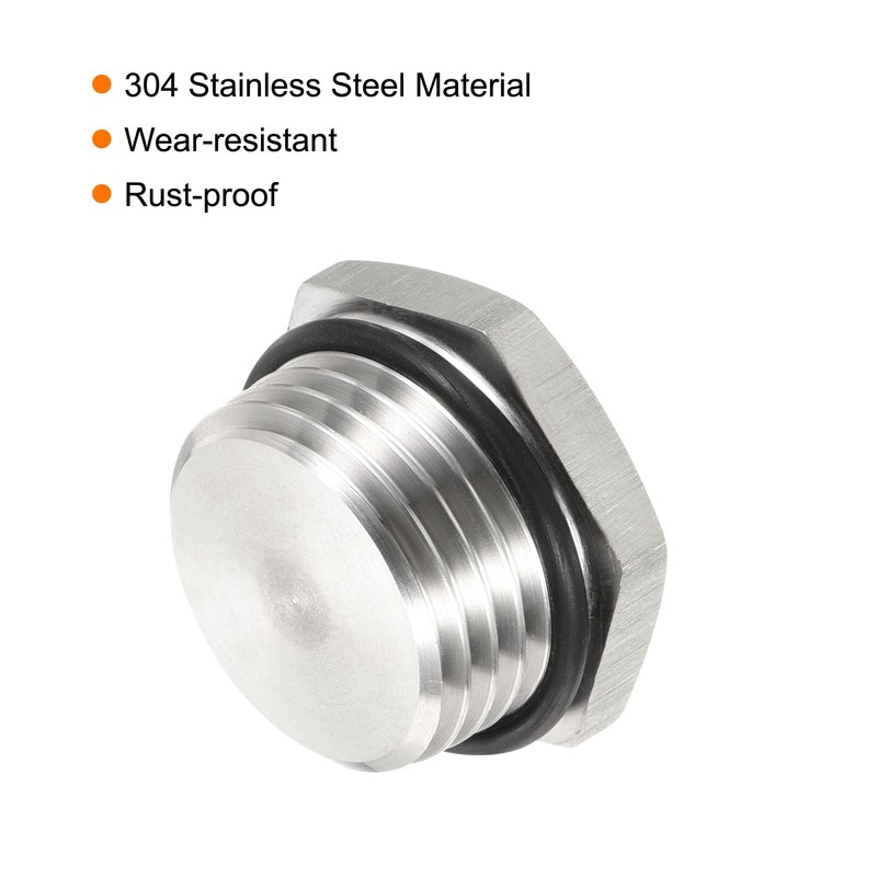 PATIKIL 1/2 NPT Male Plug, 1 Pack Waterproof Dustproof 304