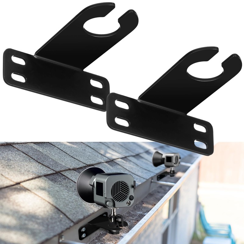 Blulu 2 Pcs Landscape Lighting Gutter Mount Weatherproof Gutter Mount