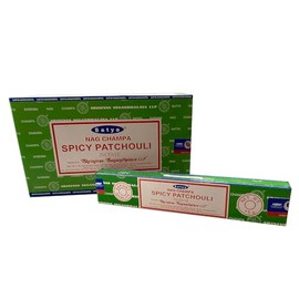 Satya Incense Sticks, 12 Packs x 15g, Spicy Patchouli