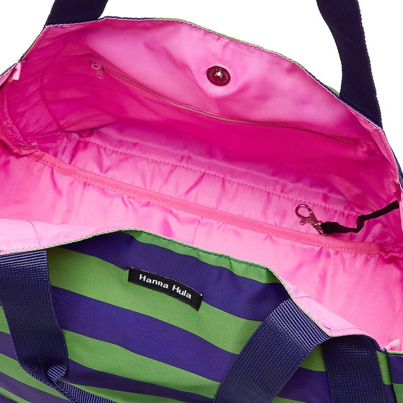 Hannafura CMO-RTT-BGR Round Tote Bag, Women's, Border Green