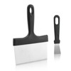2 Pack Grill Scraper,Heavy Duty Griddle Scraper,Stainless Steel Griddle Scraper