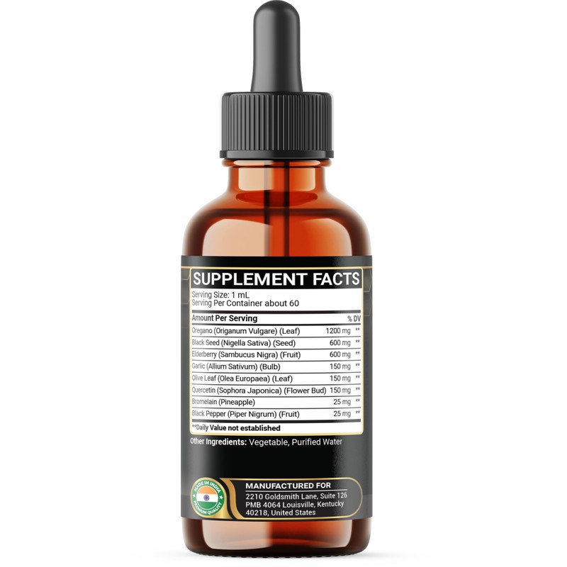 Penhoment 8in1 2900mg Oil of Oregano Drops with Black Seed