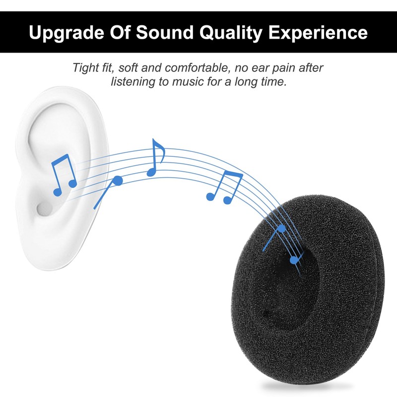 sourcingmap Replacement Earbud Tips Pads, Soft Sponge Ear Tips Buds