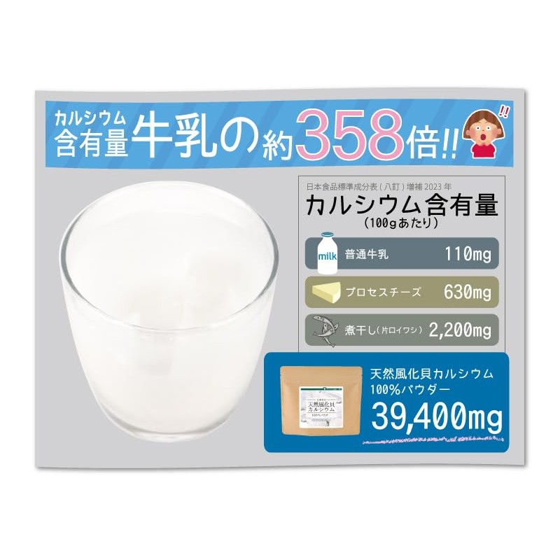 Health & Wild Grass Tea Center, Natural Weathered Shell Calcium,