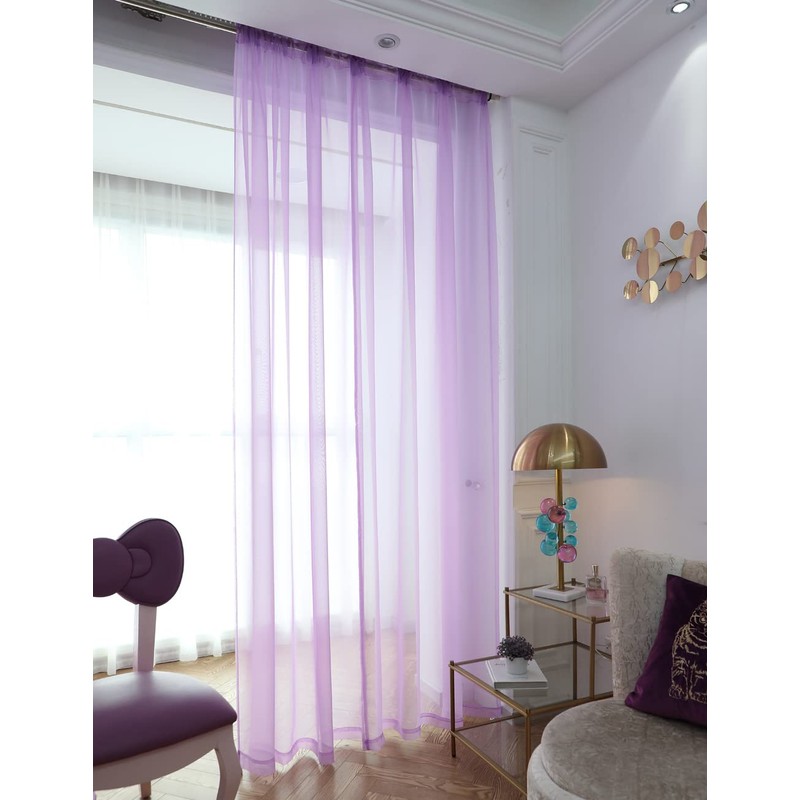 Cortinas transparentes de 84 pulgadas de largo, 42 pulgadas de