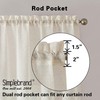 Simplebrand Natural Linen Textured Sheer Curtains 63 Inch Length 2