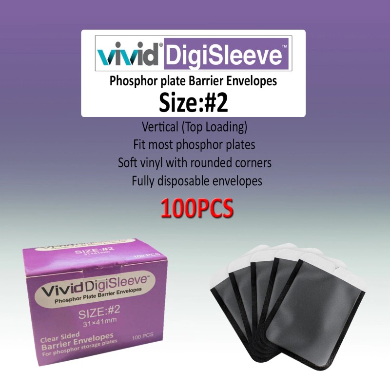 Barrier Envelopes for Phosphor Plate Dental Vertical Size 2 -