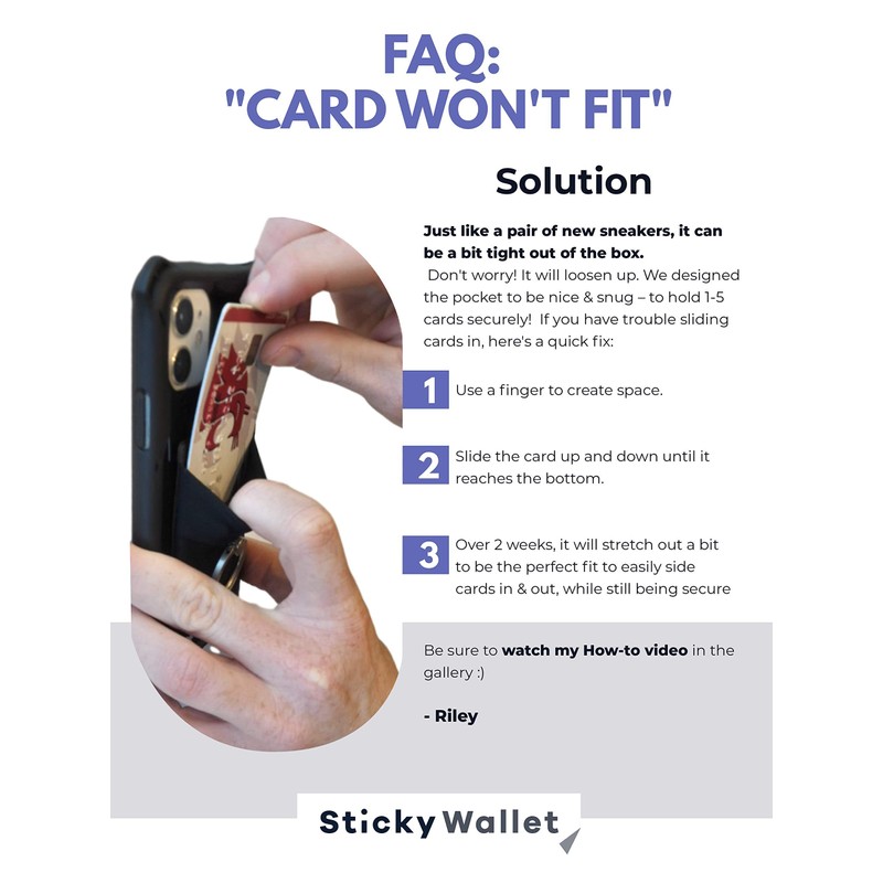 LIFESTYLE DESIGNS The StickyWallet – Premium Spandex Stick-on Phone Wallet