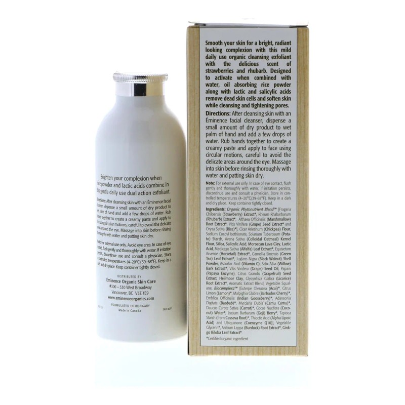 Dermafoliante De Ruibarbo Y Fresa Con Ácido Láctico De Emine