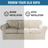 H.VERSAILTEX Modern Velvet Plush 4 Piece High Stretch Sofa Slipcover