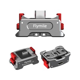 Pocket 3 Charging Adapter Base Accessories, Type-C Charging Station Charging Base Fit Arca-Swiss, Fit DJI Quick Release with 1/4 Screw Hole/Folding Finger Holder