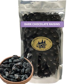 Dark Chocolate Covered Raisins – Fruity Raisins covered in 64% Rich Dark Chocolate. (2.5 lbs bag)