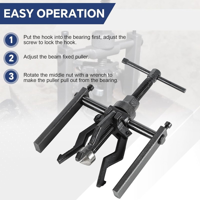 DASBET 3 Jaw Inner Bearing Puller, Jaw Pilot Bearing Puller