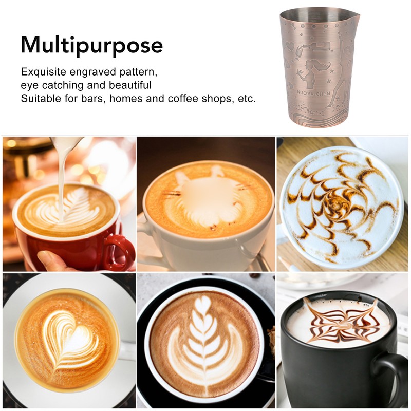 Milk Frothing Pitcher 304 Stainless Steel Rust Proof Multipurpose 840ml