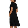 WOOXIO Women's Short Sleeve Maternity Dress Patchwork Pregnancy Clothes with