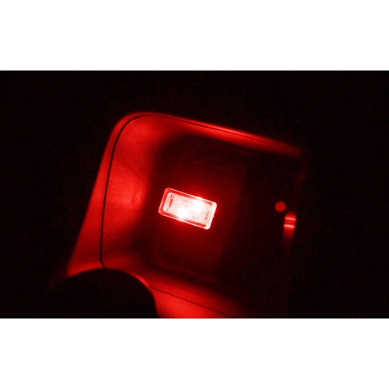 iJDMTOY Brilliant Red USB Plug-in Miniature/Nano LED Car Interior Ambient