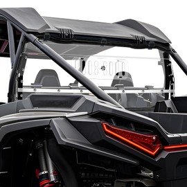 StarknightMT RZR Rear Windshield Vented Window Compatible with Polaris 2024+ Polaris RZR XP 1000/RZR XP4 1000 PC Hard Clear Back Windshield Accessories Parts