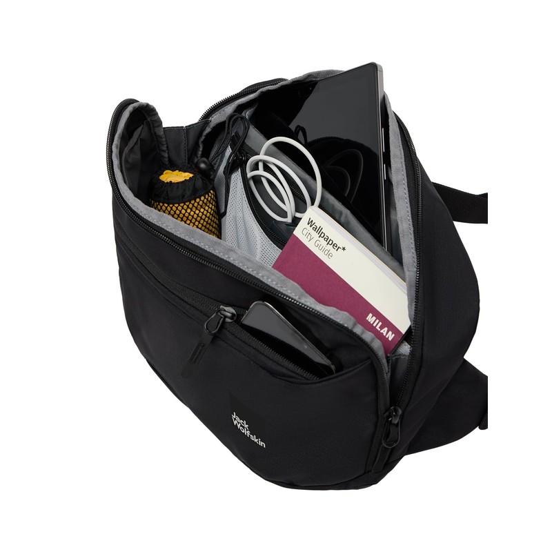 Jack Wolfskin Unisex Gutleut Crossbody Crossover Body Bag, Black, black,