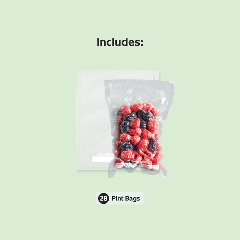 FoodSaver 1-Pint Precut Vacuum Seal Bags with BPA-Free Multilayer Construction