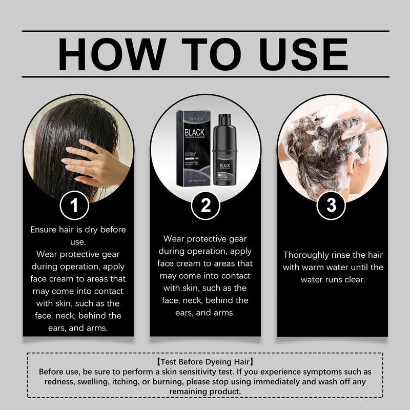 Hair Dye Shampoo (Black)