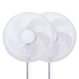 Fan Cover, Set of 2, Length to the Back, Diameter 11.8 - 13.8 inches (30 - 35 cm), String Fastening Type, Safety Fan Cover, For Babies, Children, Finger Scissors Prevention, Safety Net, For Home and