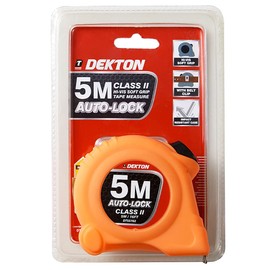 Dekton Hi Vis Green Soft Grip Autolock Tape Measure 5m X 19mm- 5m/16ft-Hi-Vis Soft Grip| Impact Resistant Case| Metric Units| Belt Clip| Auto-lock| Secure Auto-lock Mechanism, Comfortable Grip