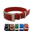 BUB'S Cowhide Leather Dog Collar Origin Europe, Oiled and Soft,