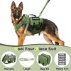 WINSEE Tactical Dog Harness with Dog Leash, Service Working MOLLE