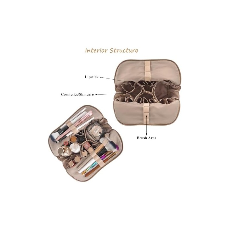 Travel Makeup Organizer, Compact Lightweight Accessory for Travel and Daily