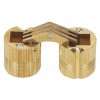 Soss Bh104 Hidden Barrel Hinge, Brass, Full Mortise Mounting, 25/64 In Leaf W X