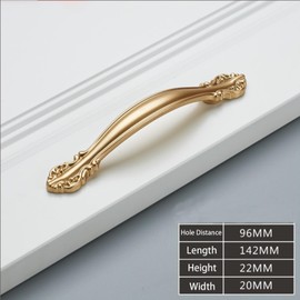 5 Pack Cabinet Handles, Gold Kitchen Cabinet Pulls, Gold Furniture Handles, Gold Cupboard Door Handles, Hole Distance 96 mm,Drawer Handles, Handle For Kitchen Cupboards, Dresser Drawer, Wardrobe, Gold