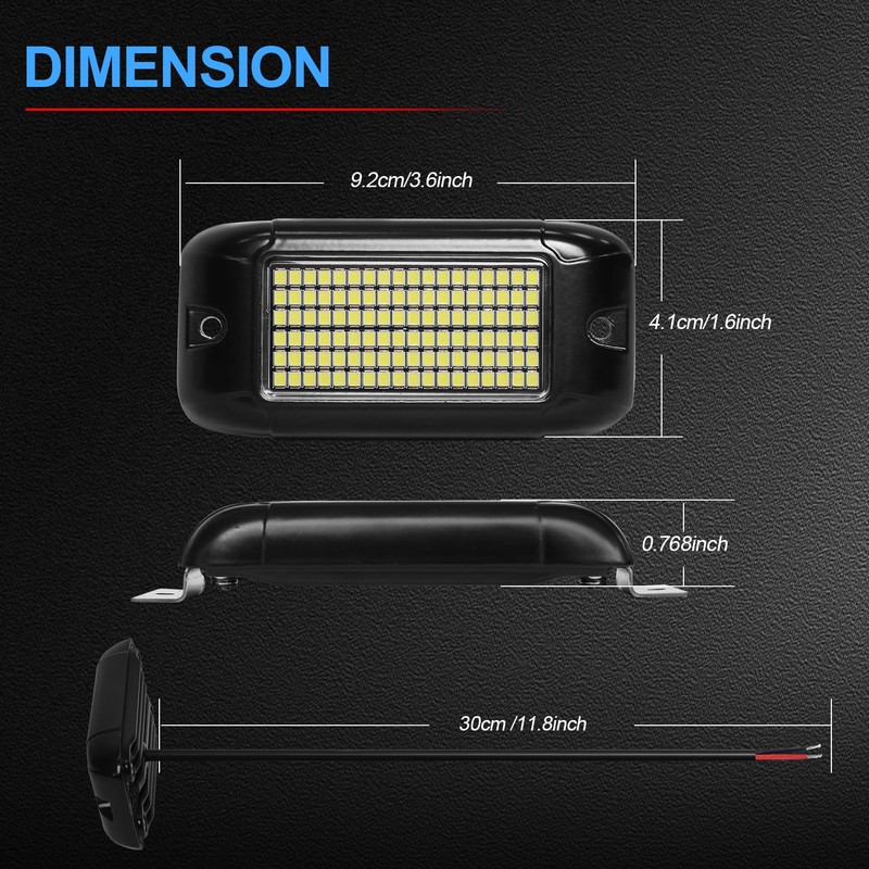 Nicoko 108 High-Power LEDs per Pod 4Pods Pure White Rock