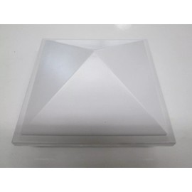 TREX WHITE 6 X 6  PYRAMID POST SLEEVE CAP  5.5 X 5.5  INSIDE MEASUREMENT