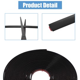 X AUTOHAUX 25ft Car Truck RV Door Window Bumper Side Body Trim Strip 12mm Black