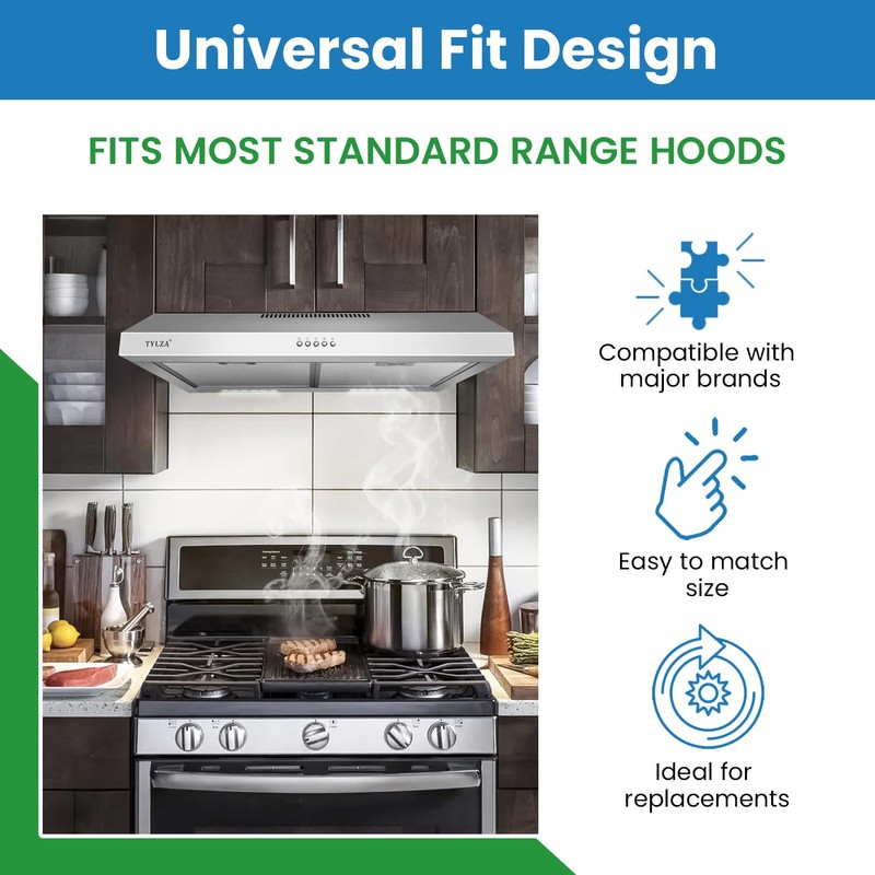 Filter Everything Replacement Range Hood Filter Compatible with KitchenAire LFCU13,