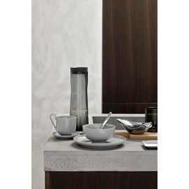 blomus -SPLASH- Smoked glass water carafe, smoke/dark gray, 1 liter capacity, silicone/stainless steel lid, easy to use (H/W/D 29.5 x 9 x 9 cm, 63807)